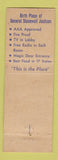 Matchbook Cover - New Stonewall Jackson Hotel Clarksburg WV