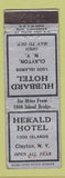 Matchbook Cover - Herald Hotel Clayton NY Hubbard Hotel WEAR