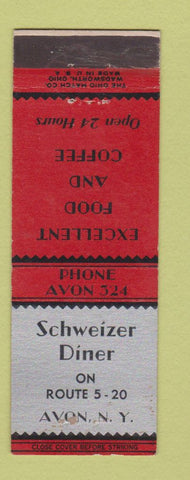 Matchbook Cover - Schweizer Diner Avon NY