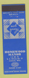 Matchbook Cover - Homewood Manor Jackson MS