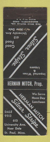 Matchbook Cover - Silver Stripe St Paul MN
