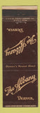 Matchbook Cover - The Albany Hotel Denver Colorado WEAR