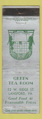 Matchbook Cover - Green Tea Room Lansford PA