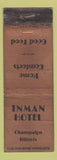 Matchbook Cover - Inman HOTel Champaign IL WEAR