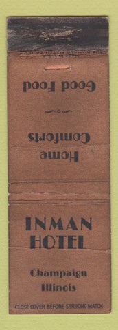 Matchbook Cover - Inman HOTel Champaign IL WEAR