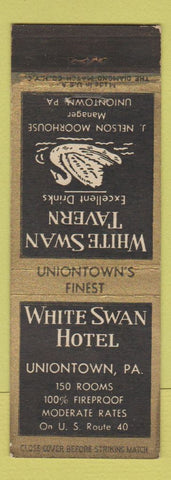 Matchbook Cover - White Swan Hotel Uniontown PA