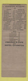 Matchbook Cover - Freeman's Cafe Hotel Evanston WY