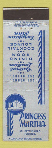 Matchbook Cover - Princess Martha Hotel St Petersburg FL