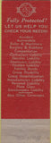 Matchbook Cover - LO Mann Son Racine WI Insurance