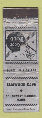 Matchbook Cover - Elmwood Cafe Southwest Harbor ME POOR