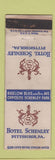 Matchbook Cover - Hotel Schenley Pittsburgh PA WEAR