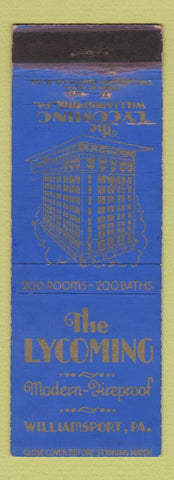 Matchbook Cover - Lycoming Hotel Williamsport PA WEAR
