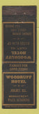 Matchbook Cover - Woodruff Hotel Joliet IL WEAR