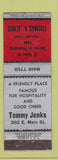 Matchbook Cover - Thommy Jenks Restaurant