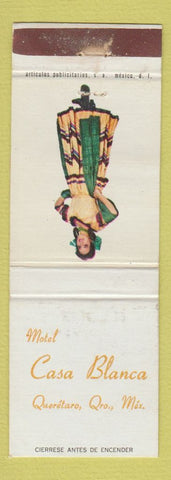 Matchbook Cover - Motel Casa Blanca Queretaro Mexico WEAR