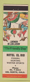 Matchbook Cover - Hotel El Rio Del Norte Colorado hillbilly