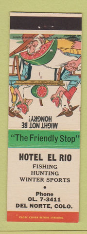 Matchbook Cover - Hotel El Rio Del Norte Colorado hillbilly