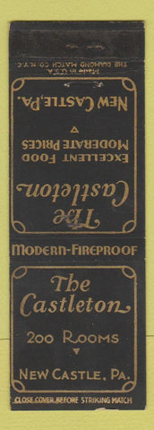 Matchbook Cover - Castleton Hotel New Castle PA