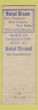 Matchbook Cover - New Hotel Dixon Kansas City MO