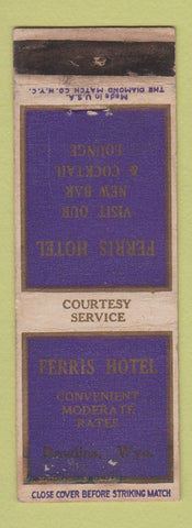 Matchbook Cover - Ferris Hotel Rawlins WY WEAR