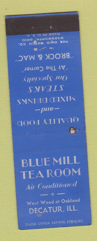 Matchbook Cover - Blue Mill Tea Room Decatur IL WEAR