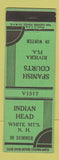 Matchbook Cover - Indian Head Spanish Courts Riviera FL White Mountains NH
