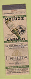 Matchbook Cover - Usher's Whisky Jos Garneau New York City WORN