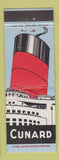 Matchbook Cover - Cunard Shipping Cruise Line UK Bryant and May