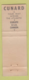 Matchbook Cover - Cunard Shipping Cruise Line UK Bryant and May