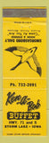 Matchbook Cover - Ker a Bob Buffet Storm Lake IA