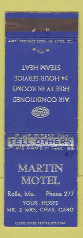Matchbook Cover - Martin Motel Rolla MO WEAR