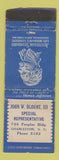 Matchbook Cover - Jefferson Standard Life Insurance John Blount Charleston SC