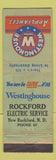 Matchbook Cover - Westinghouse Appliances Rockford Electric New Rockford ND WEAR