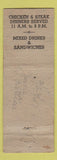 Matchbook Cover - Greinke's Silver Dollar Cafe Milwaukee WI WORN
