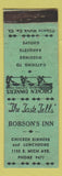 Matchbook Cover - Bobson's Inn Chicago? WORN BACK