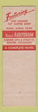 Matchbook Cover - Hotel Auditorium Denver Colorado