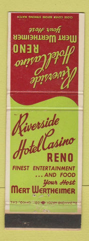 Matchbook Cover - Riverside Hotel Casino Reno NV