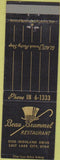 Matchbook Cover - Beau Brummel Restaurant Salt Lake City UT WEAR black