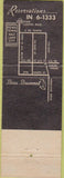 Matchbook Cover - Beau Brummel Restaurant Salt Lake City UT WEAR black