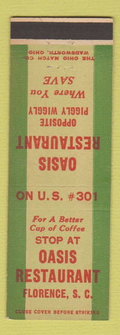 Matchbook Cover - Oasis Restaurant Florence SC