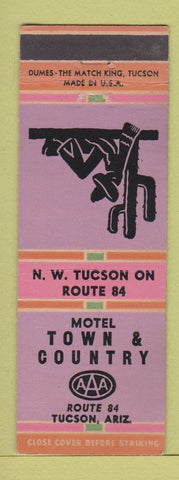 Matchbook Cover - Town and Country Motel Tuscon AZ