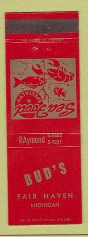 Matchbook Cover - Bud's Restaurant Fair Haven MI