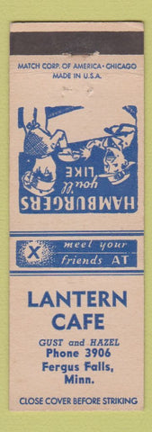 Matchbook Cover - Lantern Cafe Fergus Falls MN