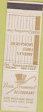 Matchbook Cover - Beau Brummel Restaurant Salt Lake City UT white