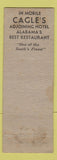 Matchbook Cover - La Clede Hotel Mobile AL