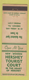 Matchbook Cover - Hershey Tourist Court Motel PA