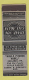 Matchbook Cover - Molly Pitcher Hotel Carlisle PA BLUE