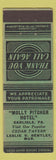 Matchbook Cover - Molly Pitcher Hotel Carlisle PA GREEN