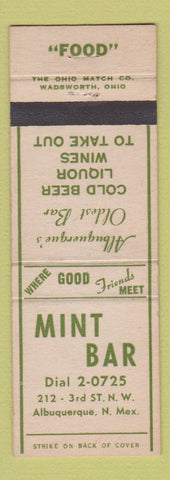 Matchbook Cover - Mint Bar Albuquerque NM
