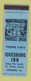 Matchbook Cover - Ickesburg Inn PA BLUE